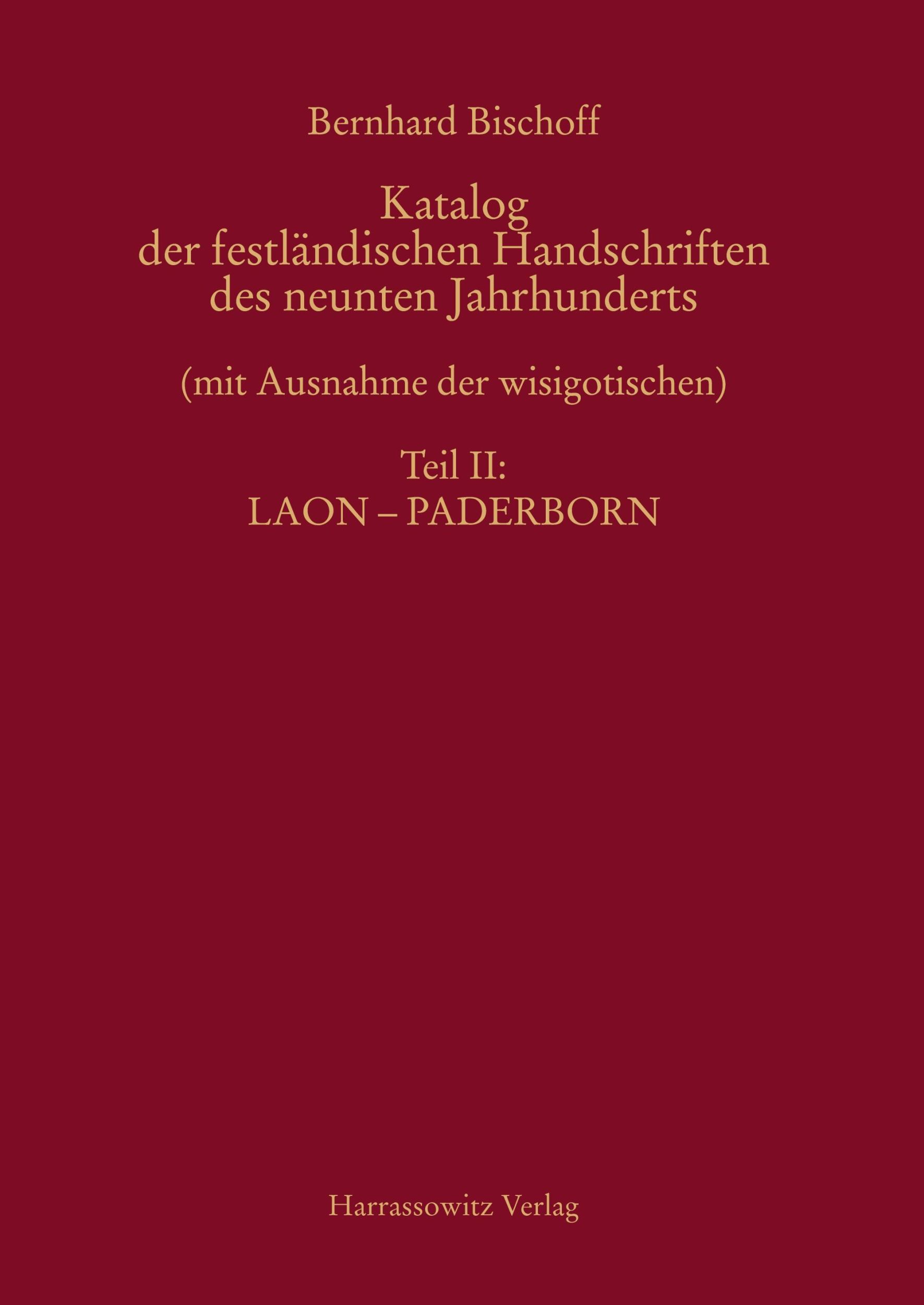 Cover: 9783447047500 | Katalog der festländischen Handschriften des neunten Jahrhunderts...