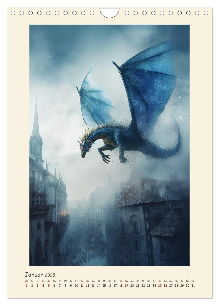 Bild: 9783435854592 | Malerische Drachen (Wandkalender 2025 DIN A4 hoch), CALVENDO...