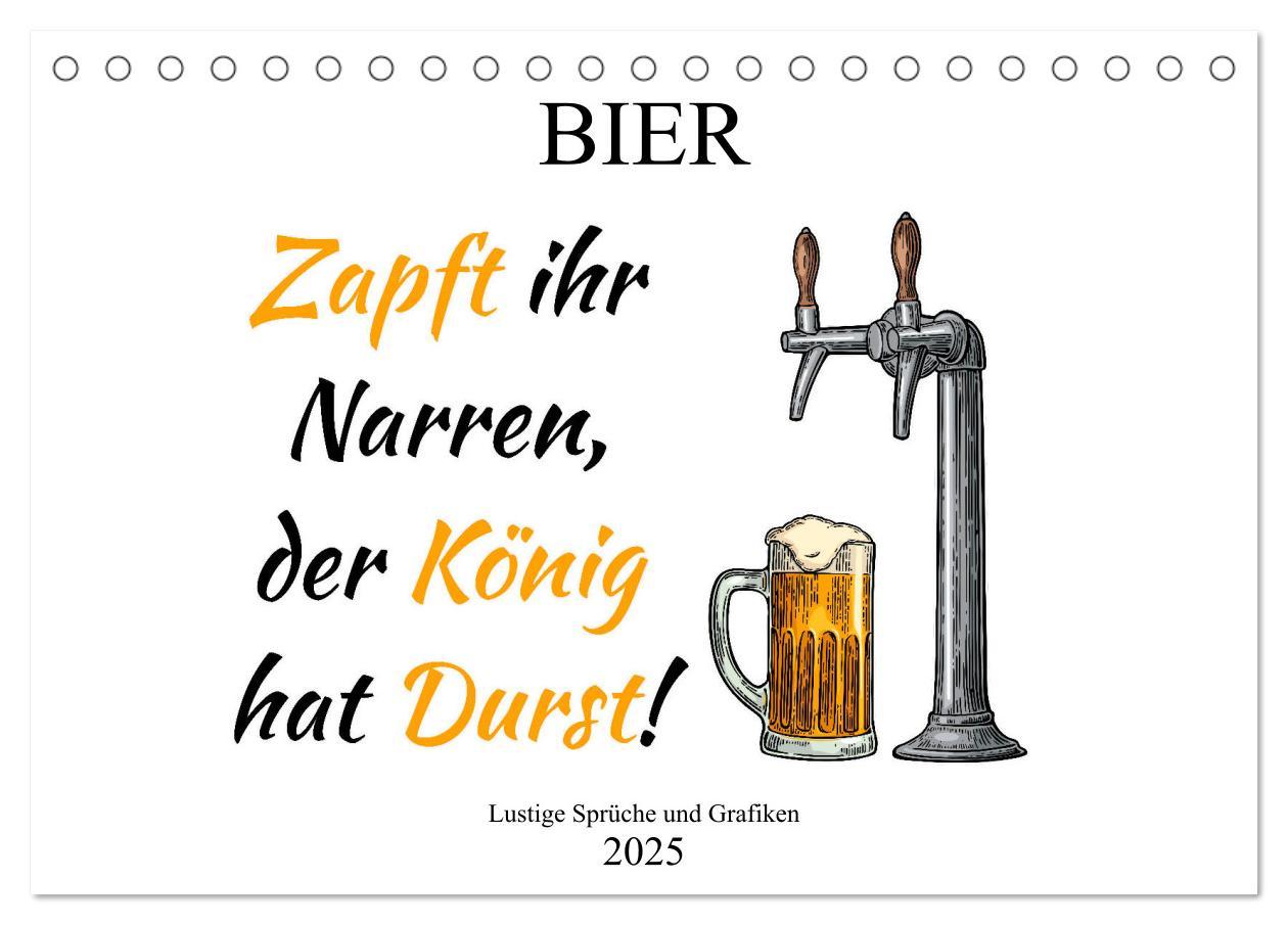 Cover: 9783435210008 | Bier - Lustige Sprüche und Grafiken (Tischkalender 2025 DIN A5...