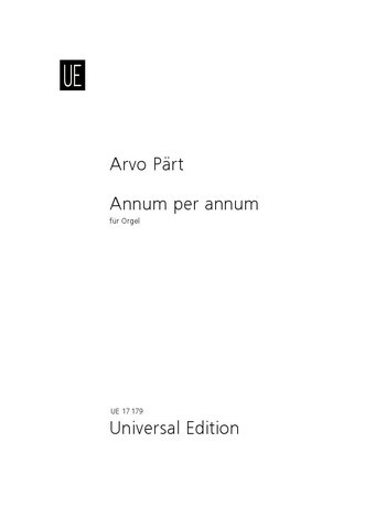 Cover: 9790008012860 | Annum per annum | für Orgel | Arvo Pärt | Buch | Deutsch