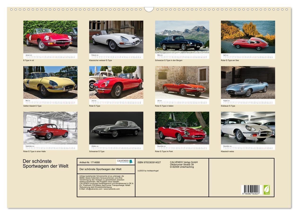 Bild: 9783383914027 | Der schönste Sportwagen der Welt (Wandkalender 2025 DIN A2 quer),...