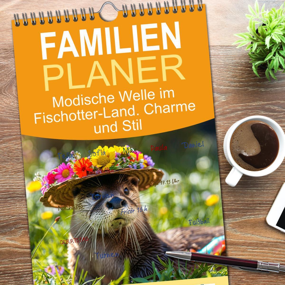 Bild: 9783457193013 | Familienplaner 2025 - Modische Welle im Fischotter-Land. Charme und...