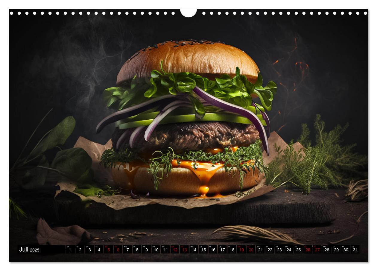 Bild: 9783383912979 | Burgerfood (Wandkalender 2025 DIN A3 quer), CALVENDO Monatskalender