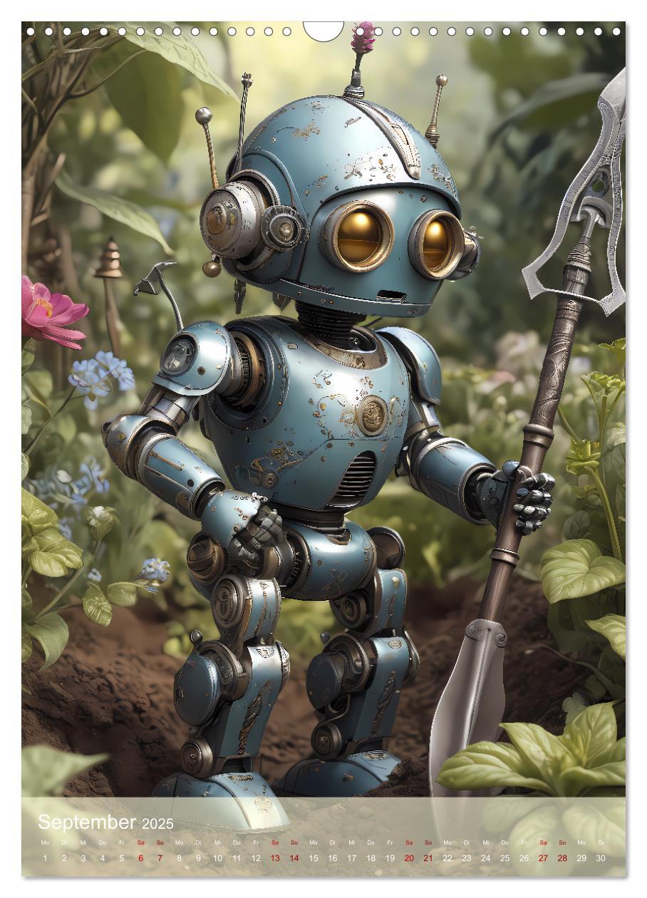 Bild: 9783457150597 | Roboter im Garten - Kleine Helfer (Wandkalender 2025 DIN A3 hoch),...