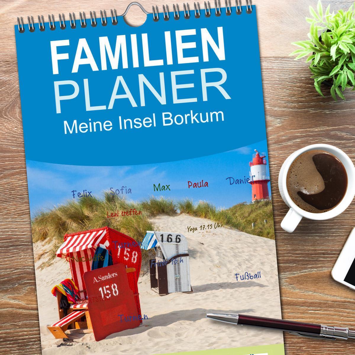 Bild: 9783457095423 | Familienplaner 2025 - Meine Insel Borkum mit 5 Spalten...