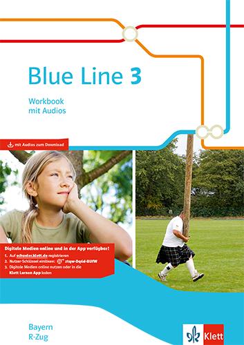 Cover: 9783125483538 | Blue Line 3 R-Zug. Workbook mit Audios Klasse 7. Ausgabe Bayern | Hamm