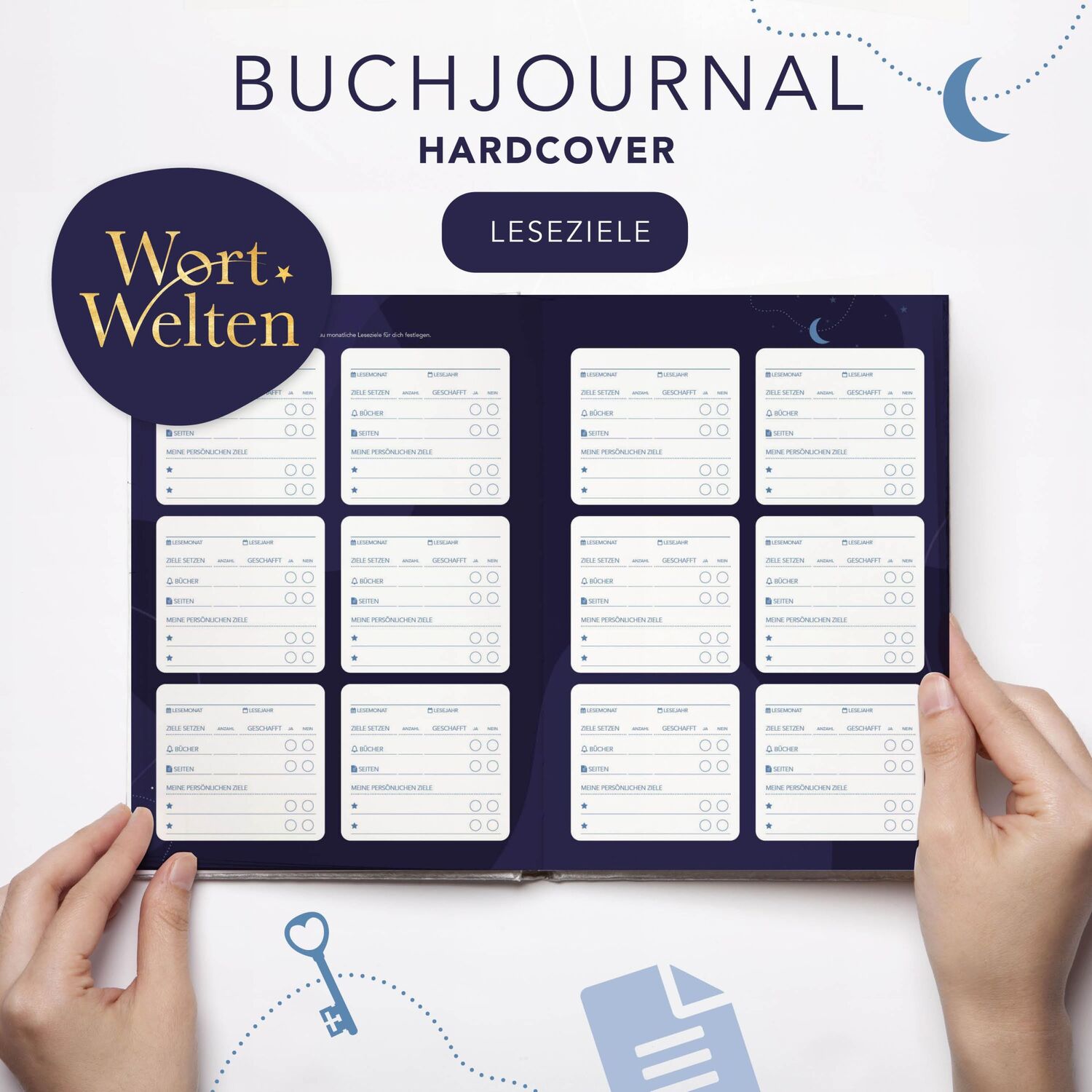 Bild: 9783989423596 | Wort Welten: Buchjournal XXL - Lesetagebuch &amp; Buchjournal für 100...