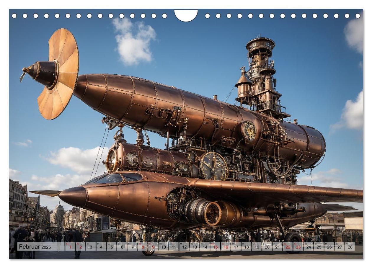 Bild: 9783383791222 | Steampunk - fantastische Fluggeräte (Wandkalender 2025 DIN A4...