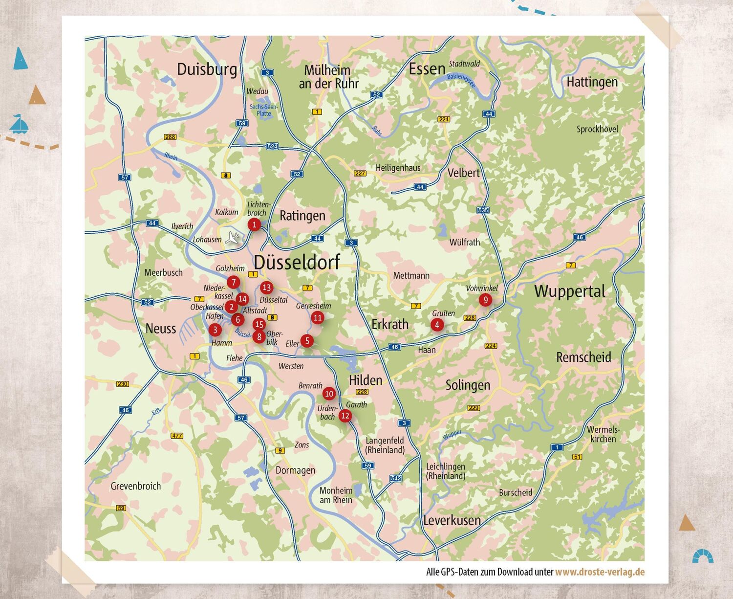 Bild: 9783770025718 | In und um Düsseldorf. Radeln für die Seele | Wohlfühltouren | Vorspel