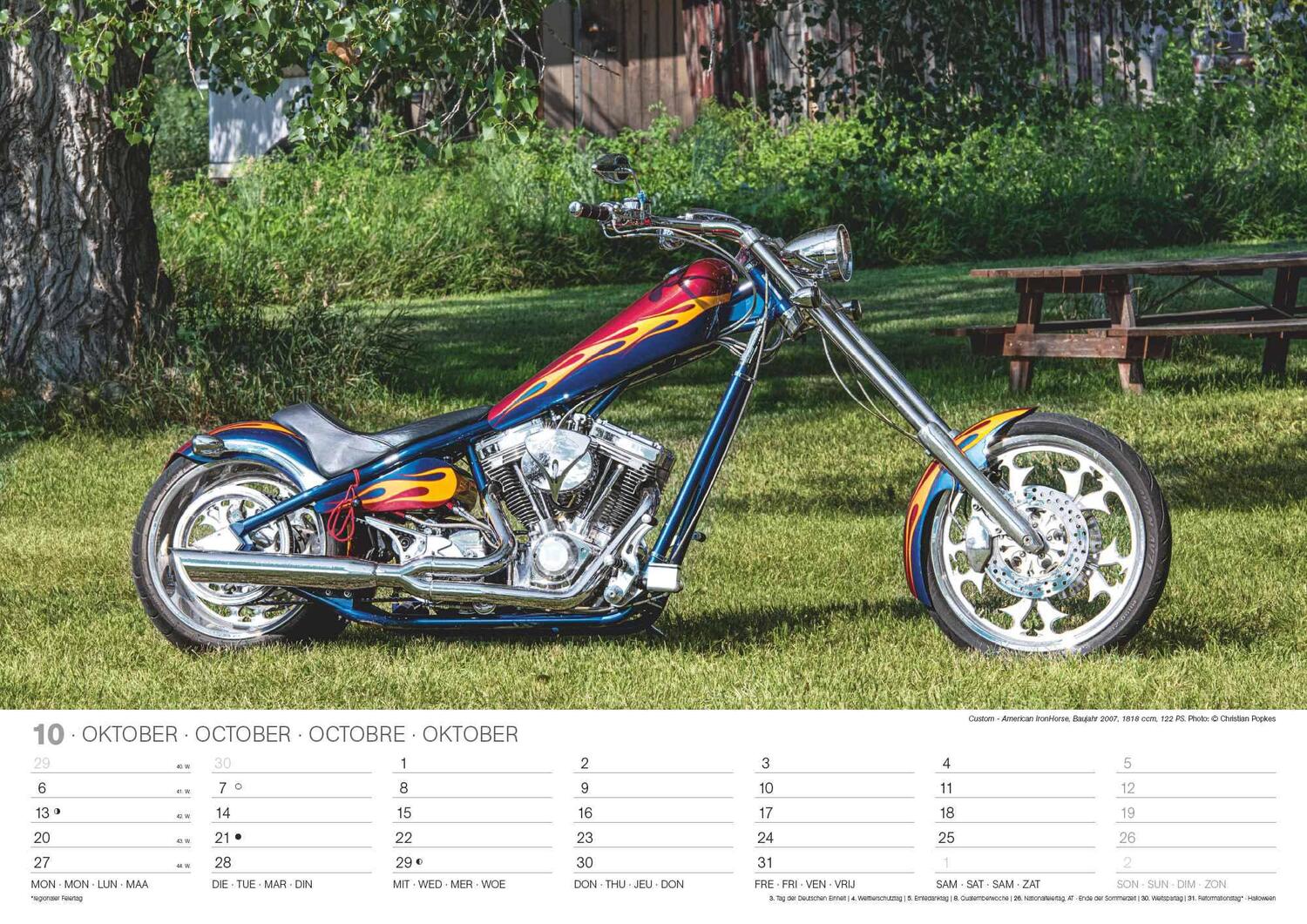 Bild: 4002725994240 | Harleys 2025 - Wand-Kalender - 42x29,7 - Motorrad | Wandkalender A3