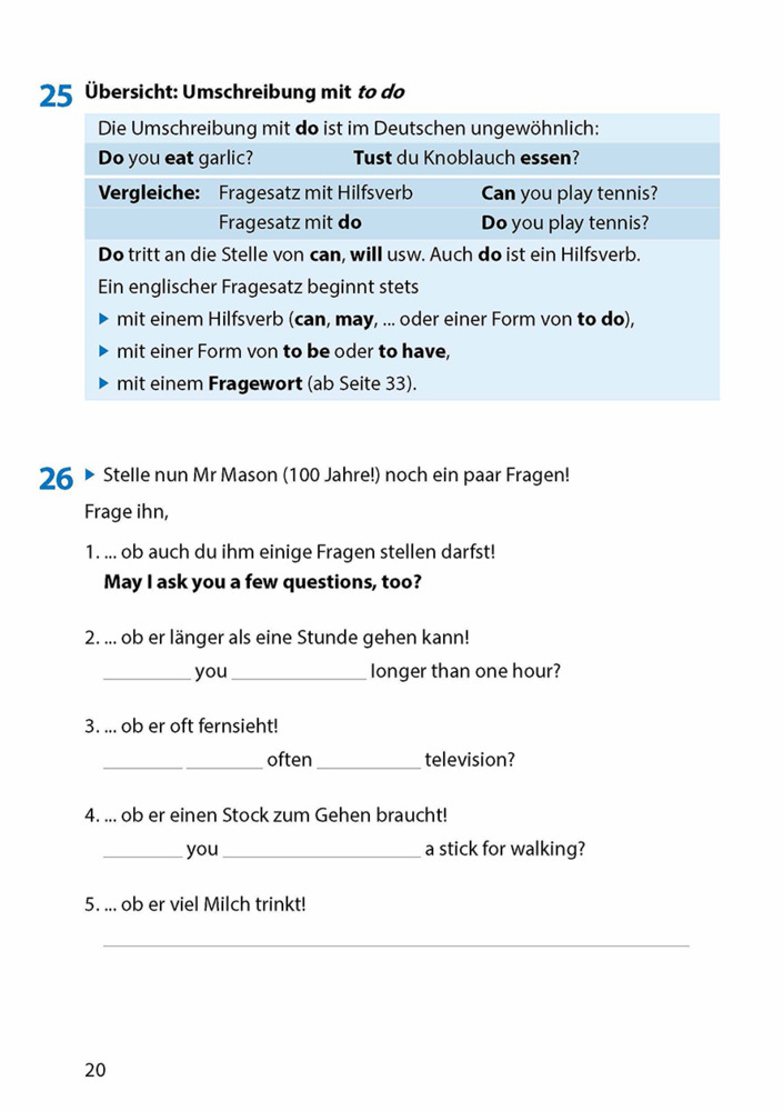 Bild: 9783881003032 | Frage und Verneinung. Englisch ab 6. Klasse und für Erwachsene,...