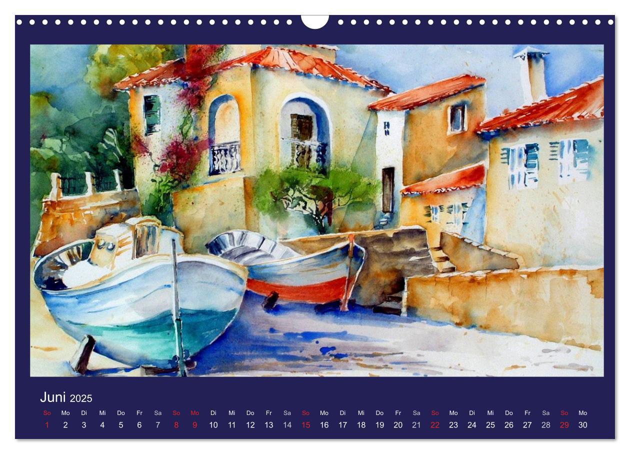 Bild: 9783435818570 | Mallorca Aquarelle (Wandkalender 2025 DIN A3 quer), CALVENDO...