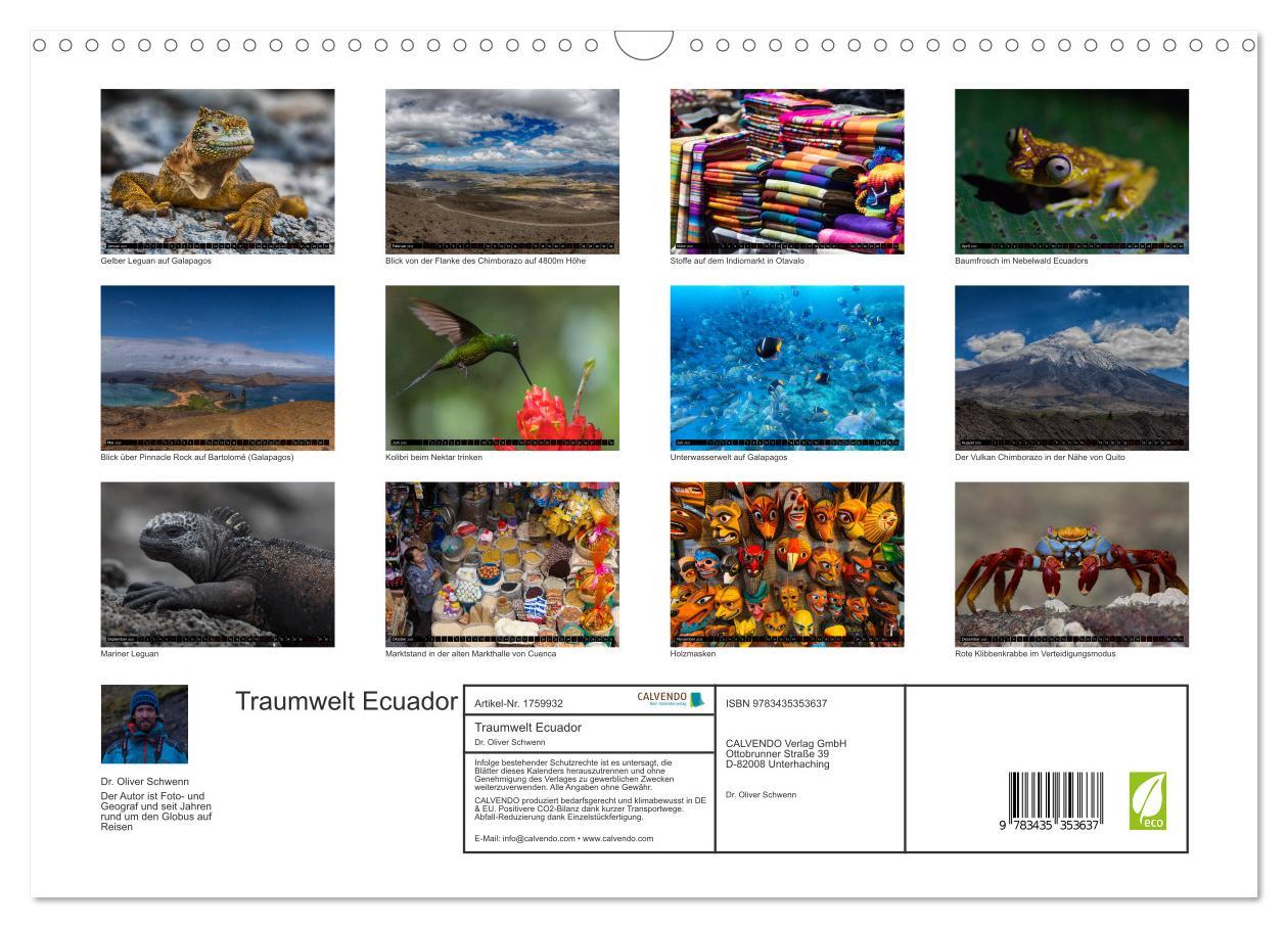 Bild: 9783435353637 | Traumwelt Ecuador (Wandkalender 2025 DIN A3 quer), CALVENDO...