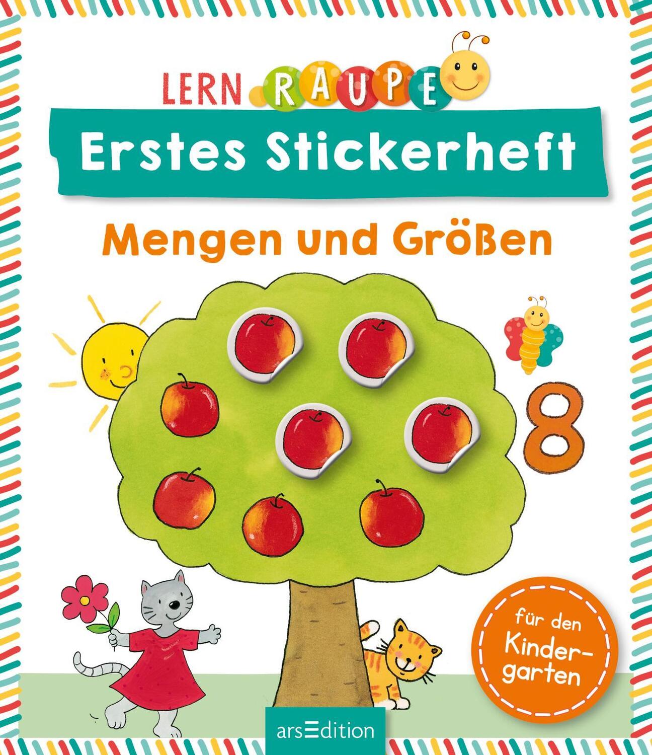 Bild: 9783845841915 | Lernraupe - Erstes Stickerheft - Mengen und Größen | Taschenbuch