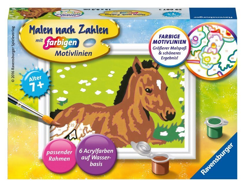 Cover: 4005556296873 | Ravensburger Malen nach Zahlen 29687 - Kleines Fohlen - Kinder ab 7...