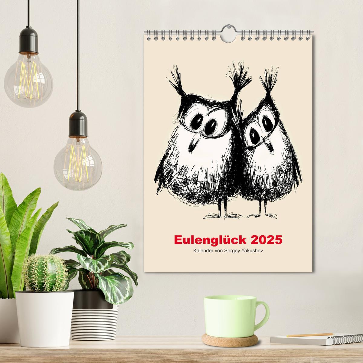 Bild: 9783435935390 | Eulenglück 2025 (Wandkalender 2025 DIN A4 hoch), CALVENDO...