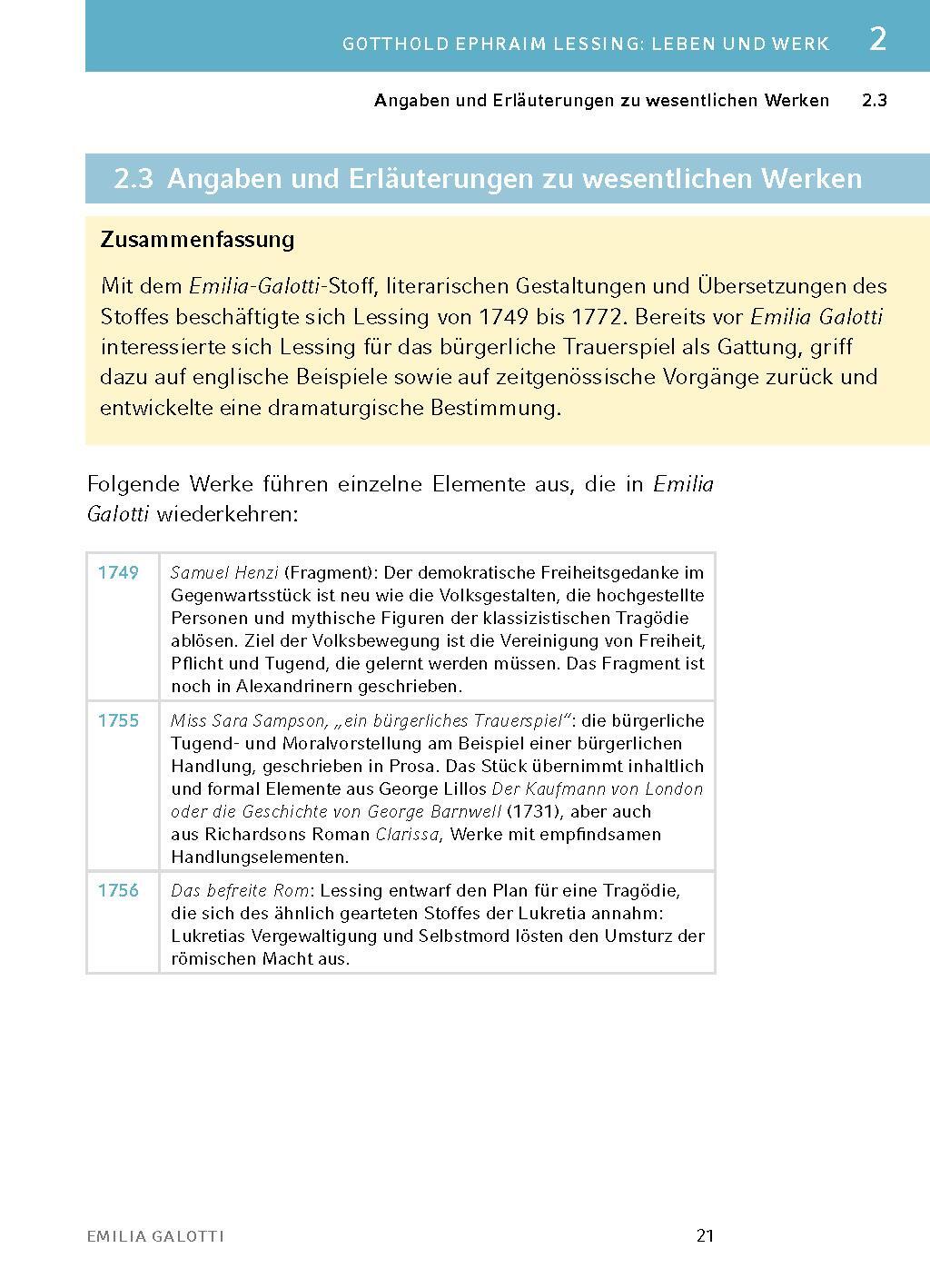 Bild: 9783804420700 | Emilia Galotti von Gotthold Ephraim Lessing - Textanalyse und...