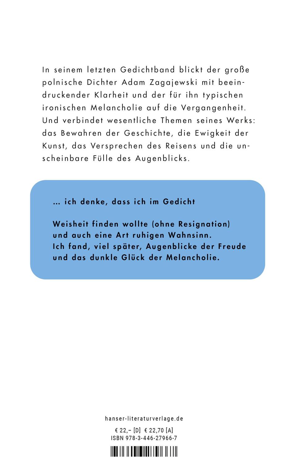 Bild: 9783446279667 | Das wahre Leben | Gedichte | Adam Zagajewski | Buch | 72 S. | Deutsch