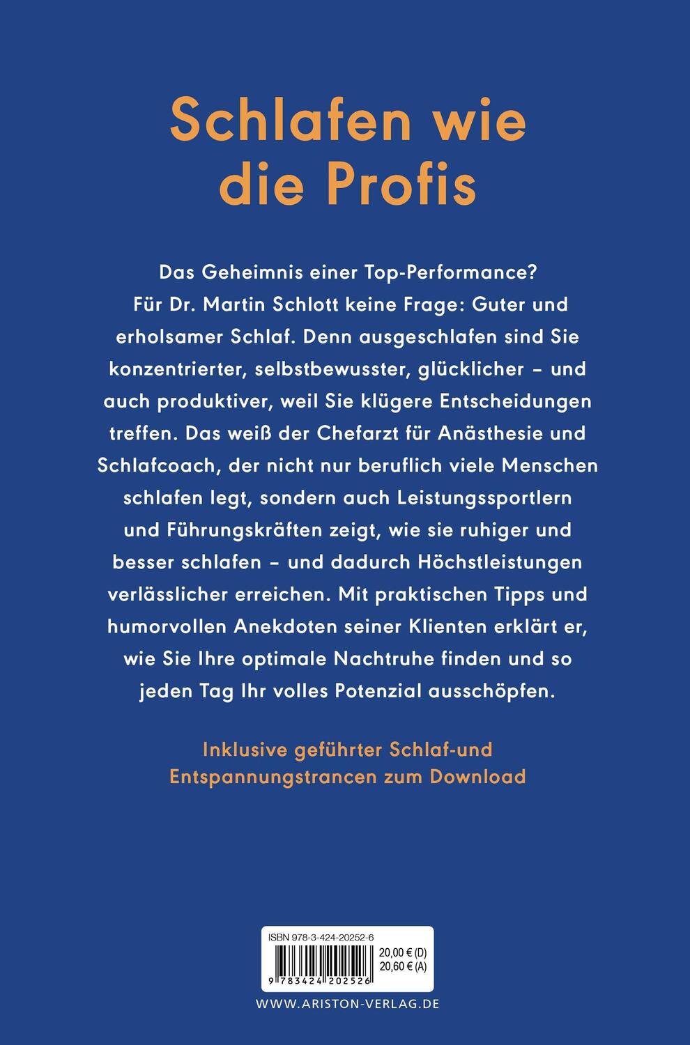 Bild: 9783424202526 | Erfolgsfaktor Schlaf | Martin Schlott | Taschenbuch | Deutsch | 2021