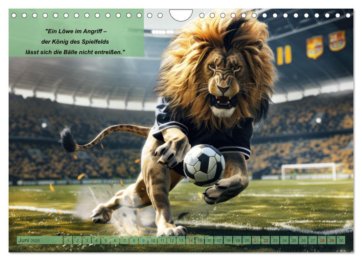 Bild: 9783457152676 | Der tierisch lustige Fußballkalender (Wandkalender 2025 DIN A4...