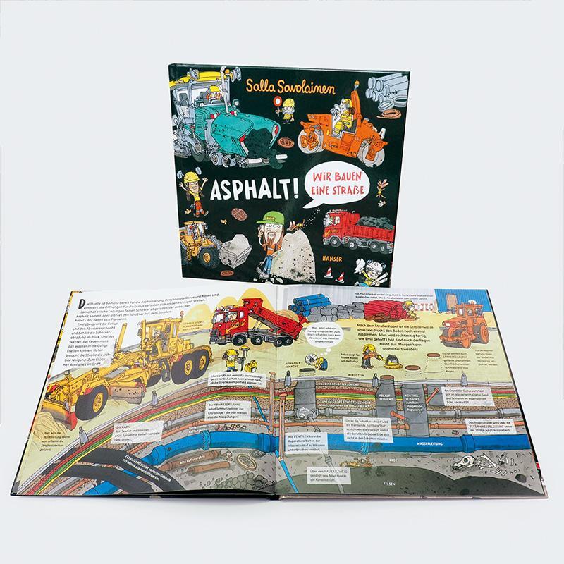 Bild: 9783446281141 | Asphalt! | Wir bauen eine Straße | Salla Savolainen | Buch | 40 S.