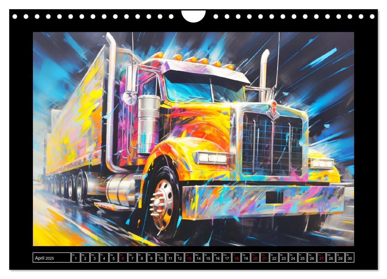 Bild: 9783383857324 | Langhauber Paintings. Trucks in lebendigen Farben (Wandkalender...