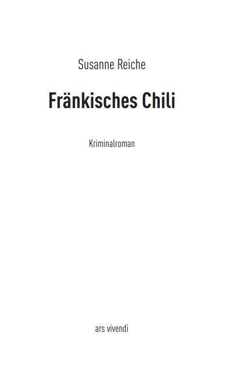 Bild: 9783869136301 | Fränkisches Chili | Susanne Reiche | Taschenbuch | Deutsch | 2016