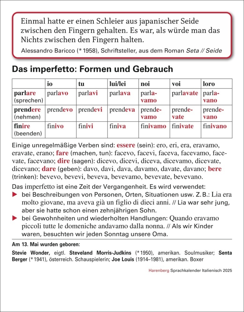 Bild: 9783840033629 | Italienisch Sprachkalender 2025 - Italienisch lernen leicht gemacht...