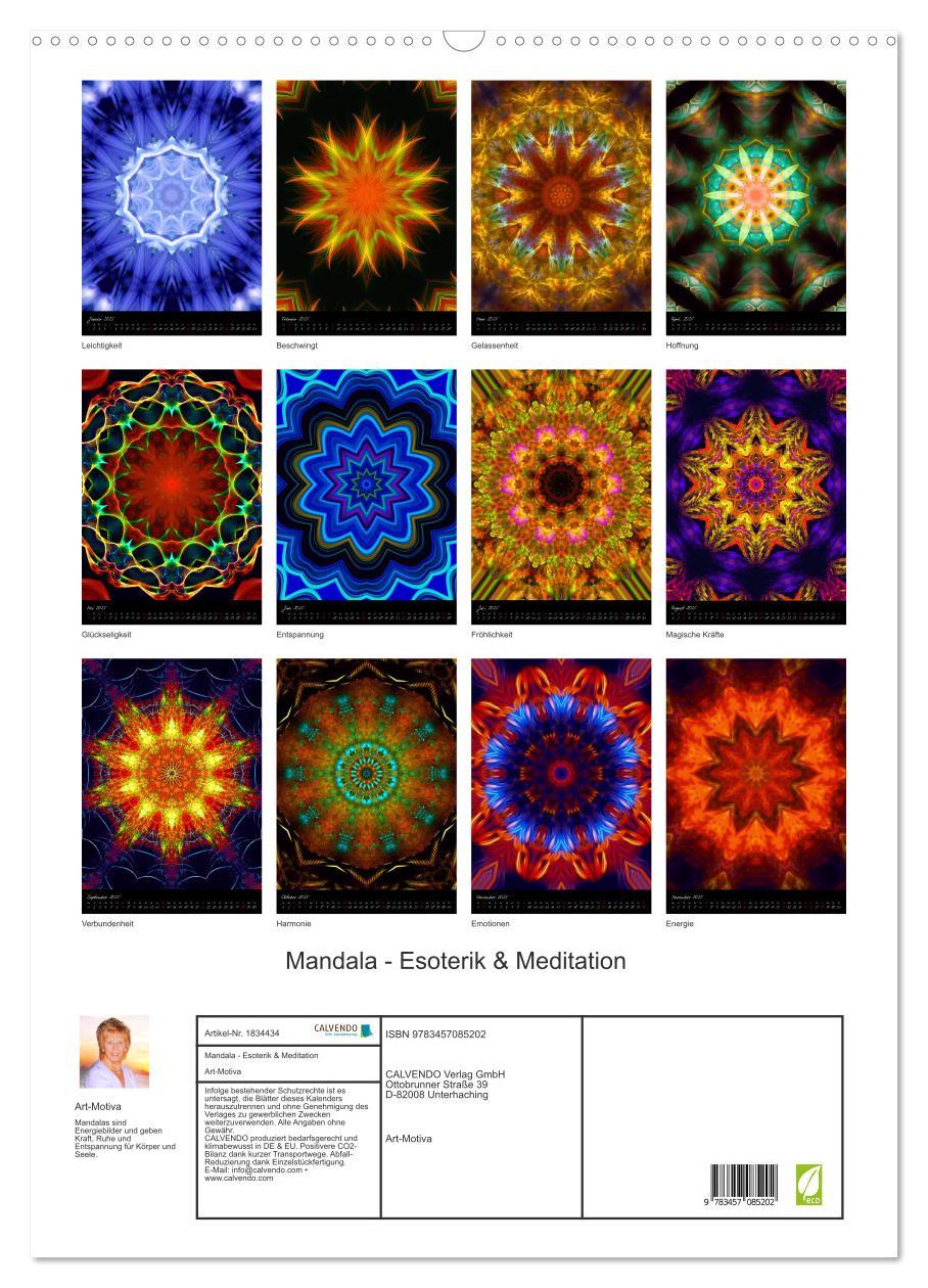 Bild: 9783457085202 | Mandala - Esoterik &amp; Meditation (Wandkalender 2025 DIN A2 hoch),...