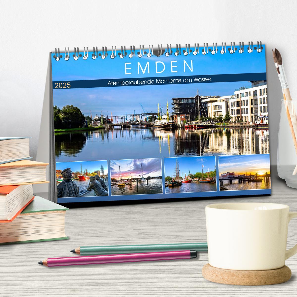 Bild: 9783435167326 | EMDEN Atemberaubende Momente am Wasser (Tischkalender 2025 DIN A5...