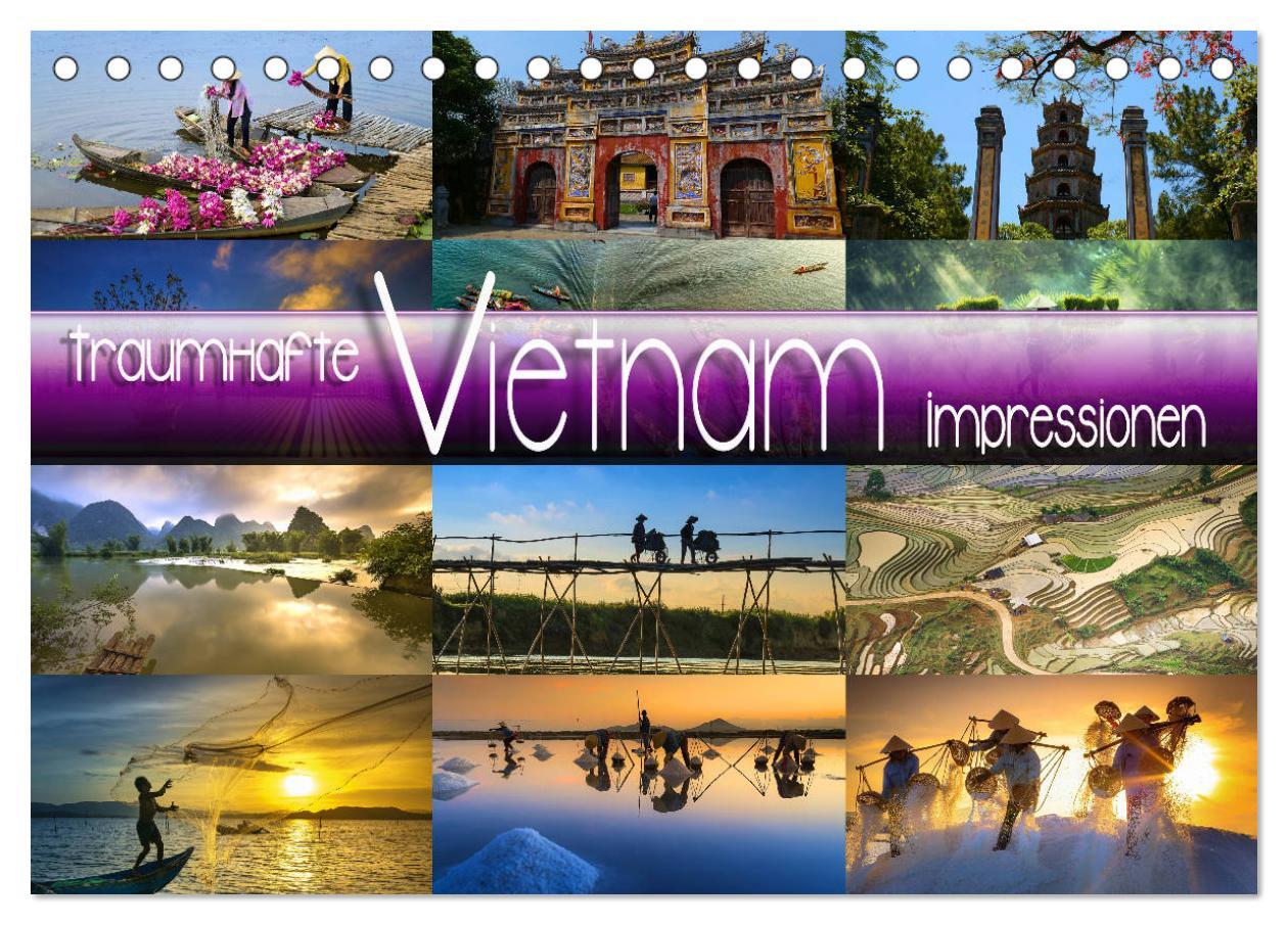 Cover: 9783435103836 | Traumhafte Vietnam Impressionen (Tischkalender 2025 DIN A5 quer),...