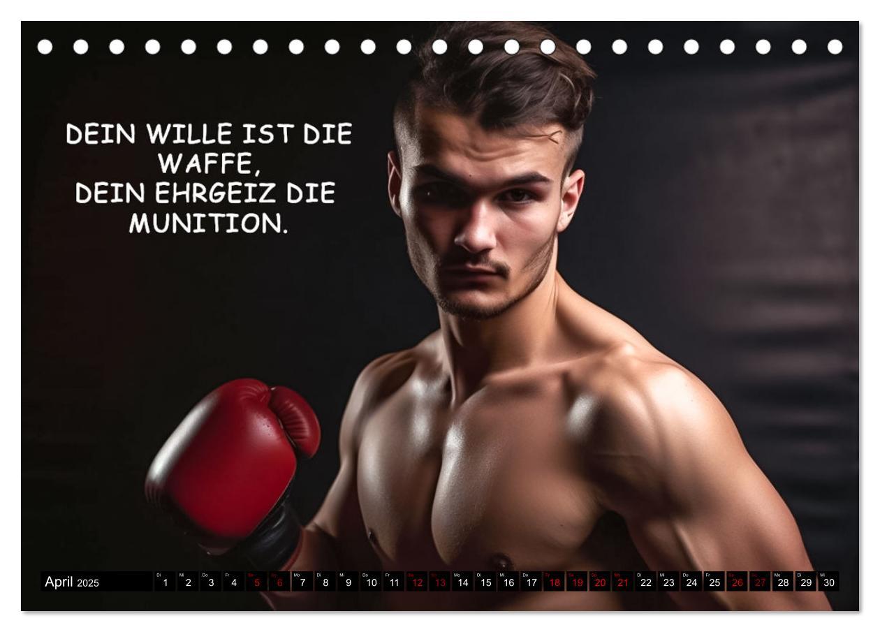 Bild: 9783383909948 | Motivation und Boxen (Tischkalender 2025 DIN A5 quer), CALVENDO...