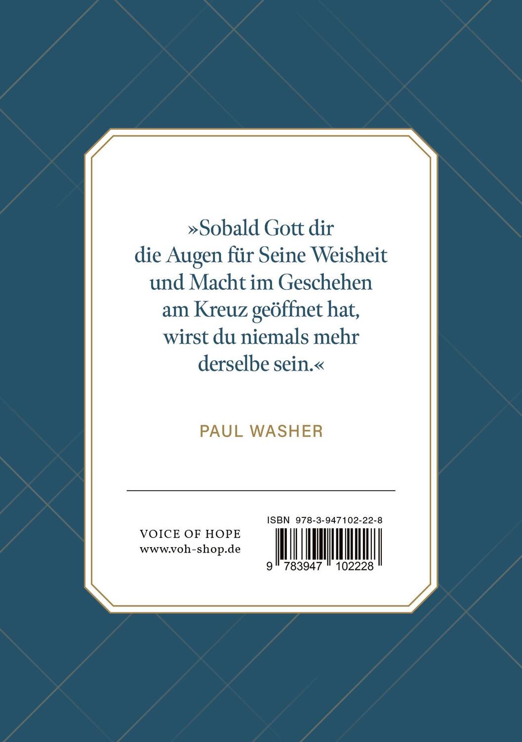 Rückseite: 9783947102228 | Das Evangelium Jesu Christi | Paul Washer | Taschenbuch | Deutsch