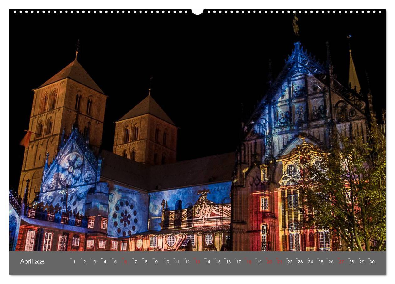 Bild: 9783435558094 | Leuchtendes Münster 2025 - die Metropole Westfalens (Wandkalender...