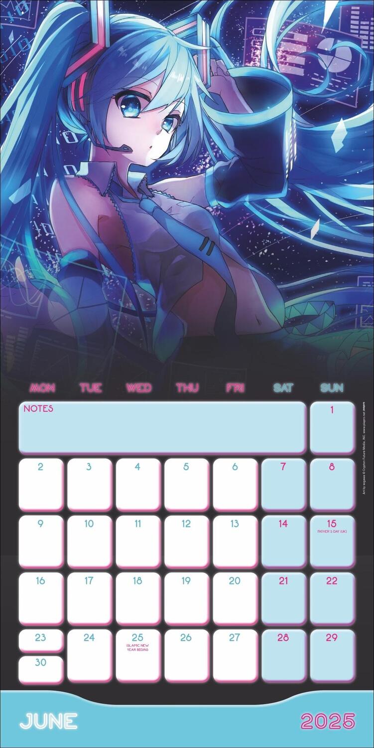 Bild: 9783840196850 | Hatsune Miku Broschurkalender 2025 | Kalender | 28 S. | Englisch