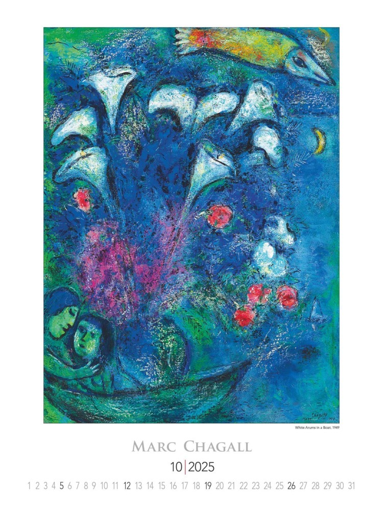 Bild: 4251732344030 | Alpha Edition - Marc Chagall 2025 Bildkalender, 42x56cm, Kalender...