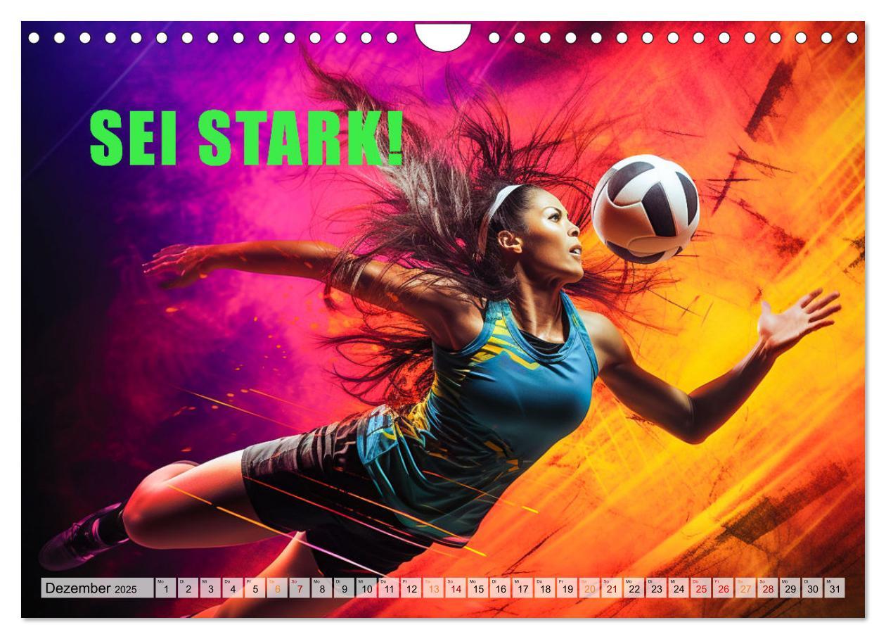 Bild: 9783383845765 | Volleyball und Motivation (Wandkalender 2025 DIN A4 quer), CALVENDO...