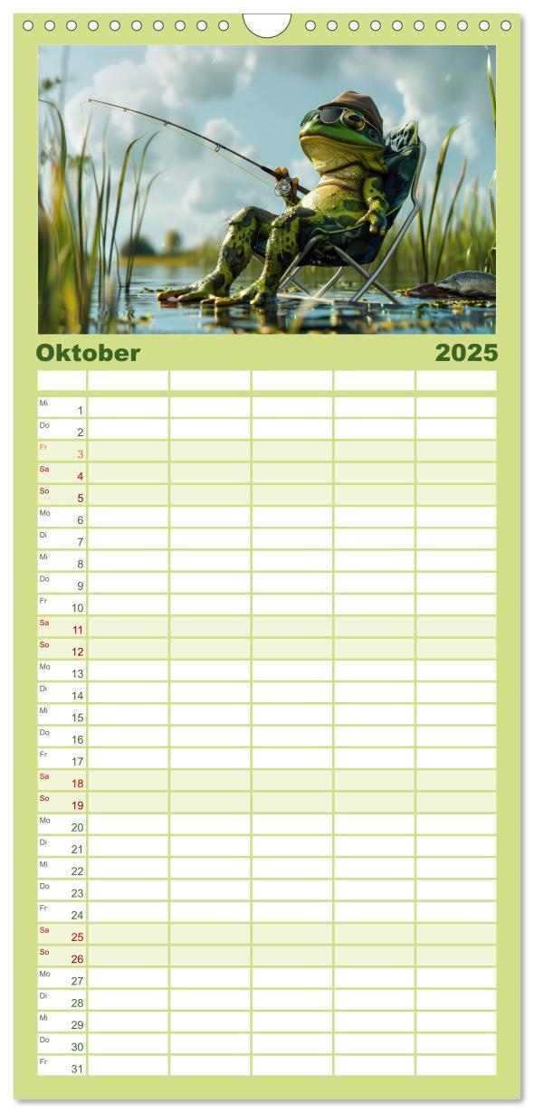 Bild: 9783457192559 | Familienplaner 2025 - Der tierisch lustige Angler-Kalender mit 5...