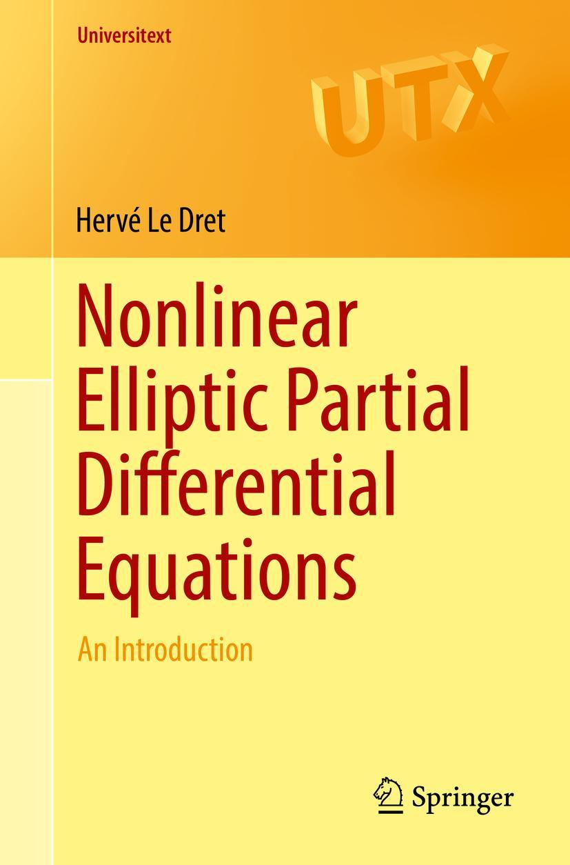 Cover: 9783319783895 | Nonlinear Elliptic Partial Differential Equations | An Introduction