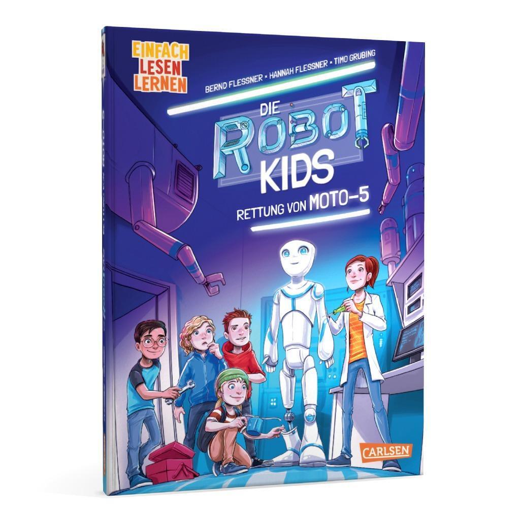 Bild: 9783551690203 | Die Robot-Kids: Rettung von Moto-5 | Bernd Flessner (u. a.) | Buch