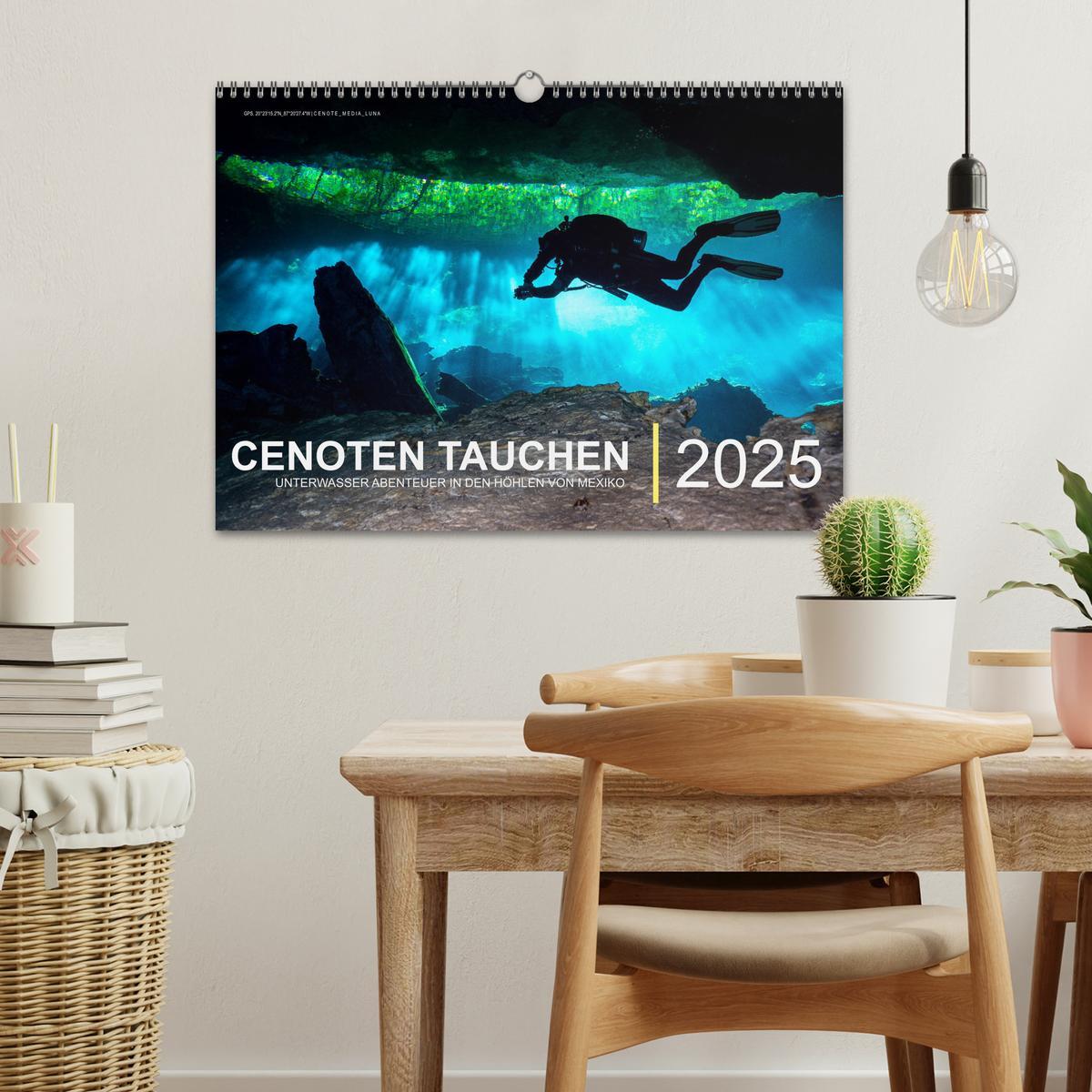 Bild: 9783435102990 | Cenoten Tauchen (Wandkalender 2025 DIN A3 quer), CALVENDO...