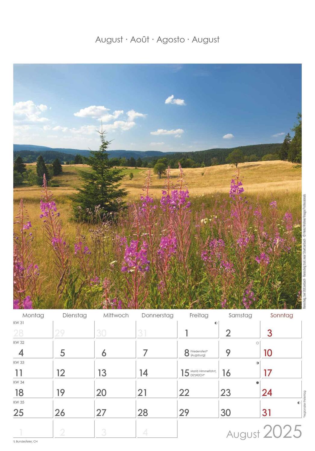 Bild: 4251732343361 | Thüringen 2025 - Bild-Kalender 23,7x34 cm - Regional-Kalender -...