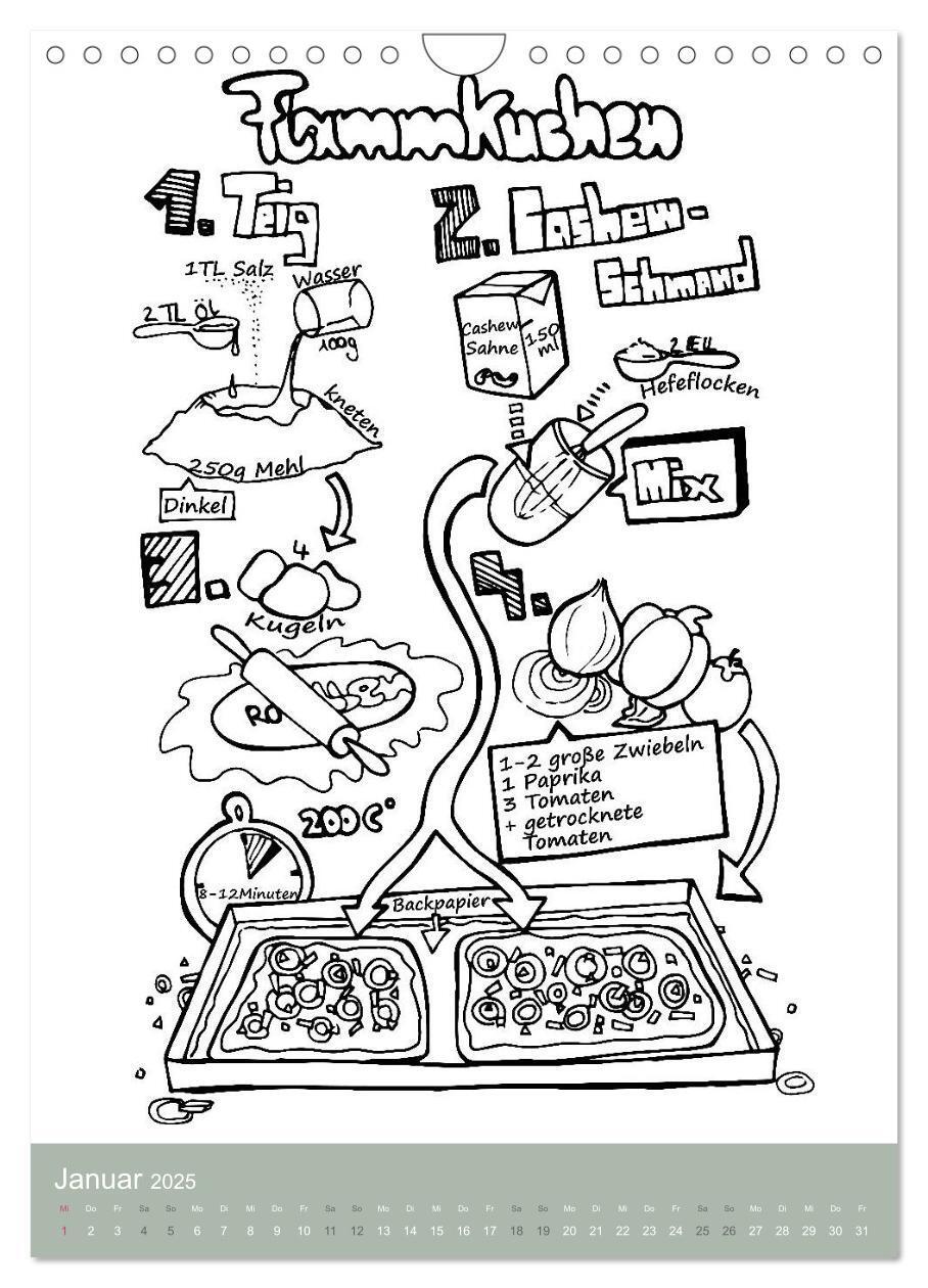 Bild: 9783435978052 | KOCH MAL KALENDER - Lustige Rezepte zum Ausmalen (Wandkalender 2025...