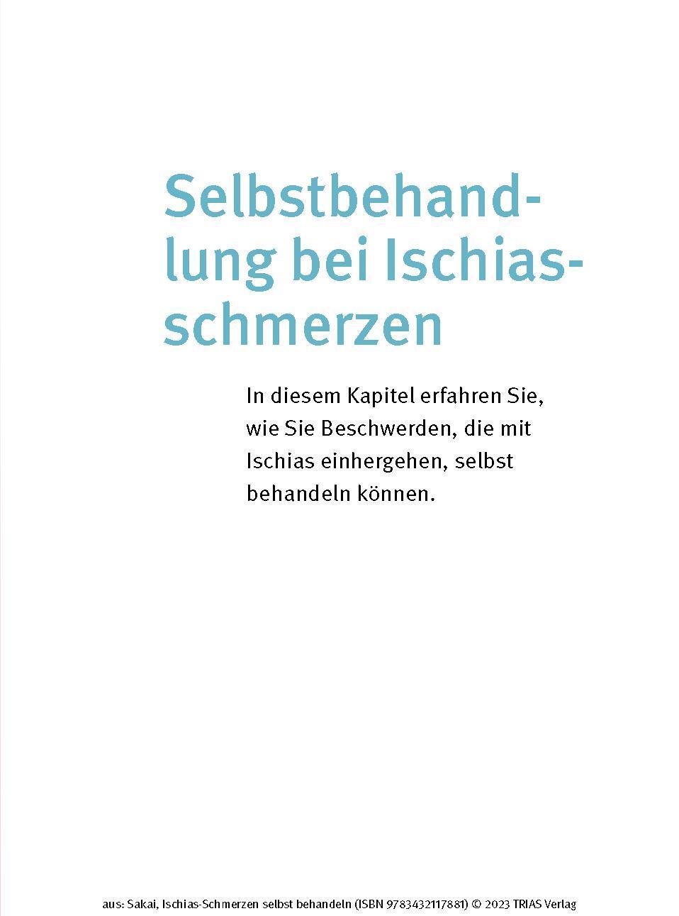 Bild: 9783432117881 | Ischias-Schmerzen selbst behandeln | Shintaro Sakai | Taschenbuch