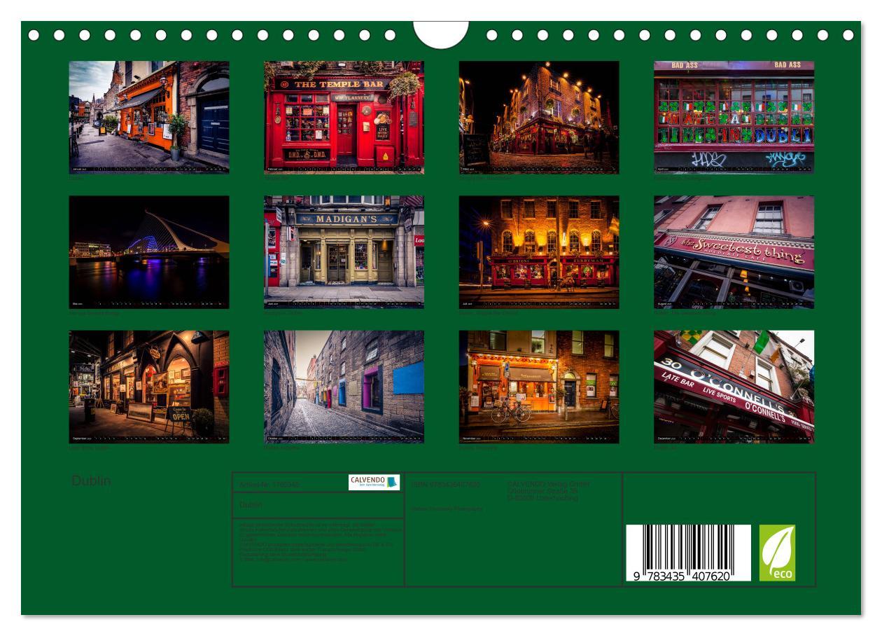 Bild: 9783435407620 | Dublin (Wandkalender 2025 DIN A4 quer), CALVENDO Monatskalender | 2025