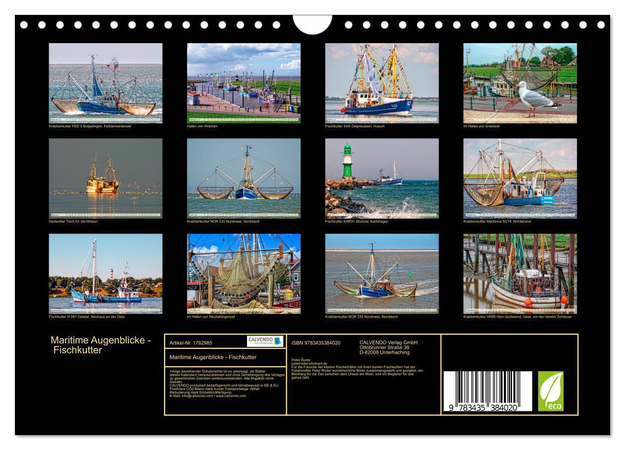 Bild: 9783435384020 | Maritime Augenblicke - Fischkutter (Wandkalender 2025 DIN A4 quer),...