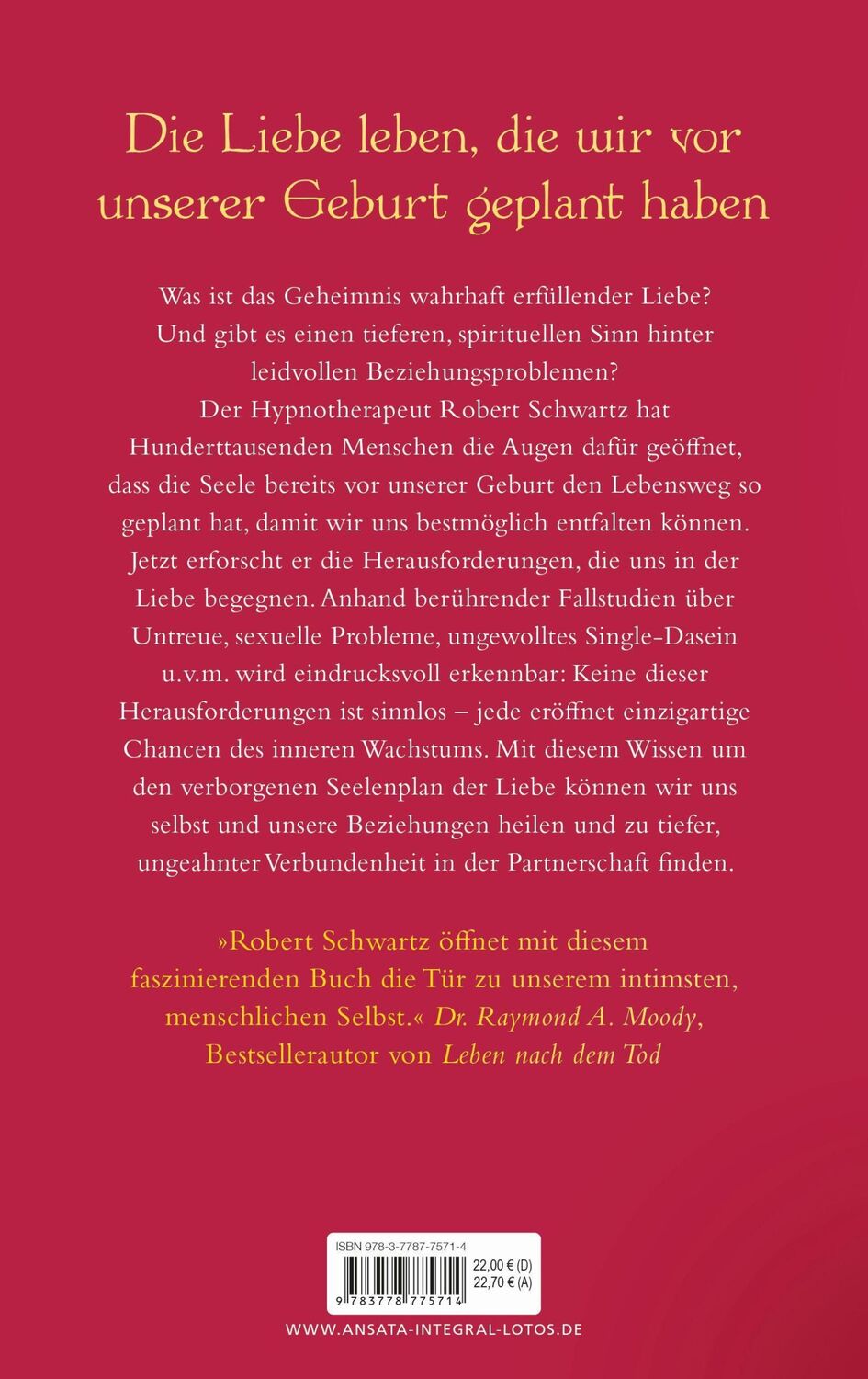 Bild: 9783778775714 | Der Seelenplan für die Liebe | Robert Schwartz | Buch | 256 S. | 2022