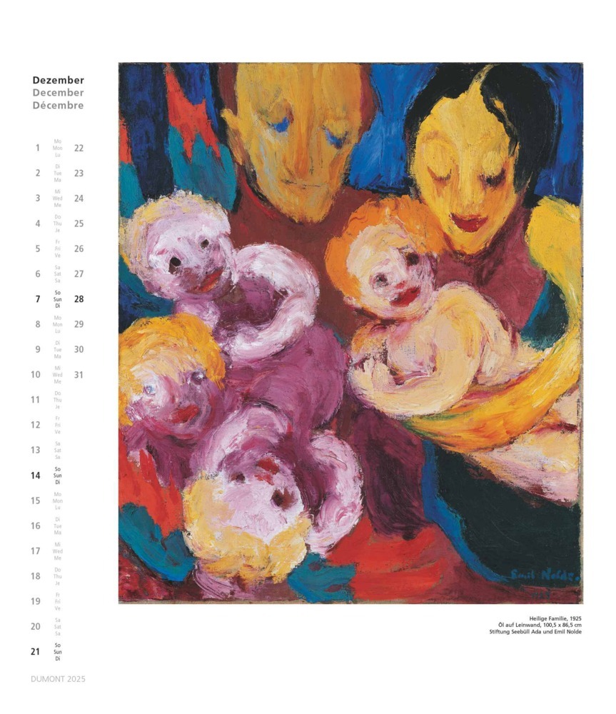 Bild: 4250809652979 | DUMONT - Emil Nolde 2025 Kunstkalender, 34,5x40cm, Wandkalender mit...