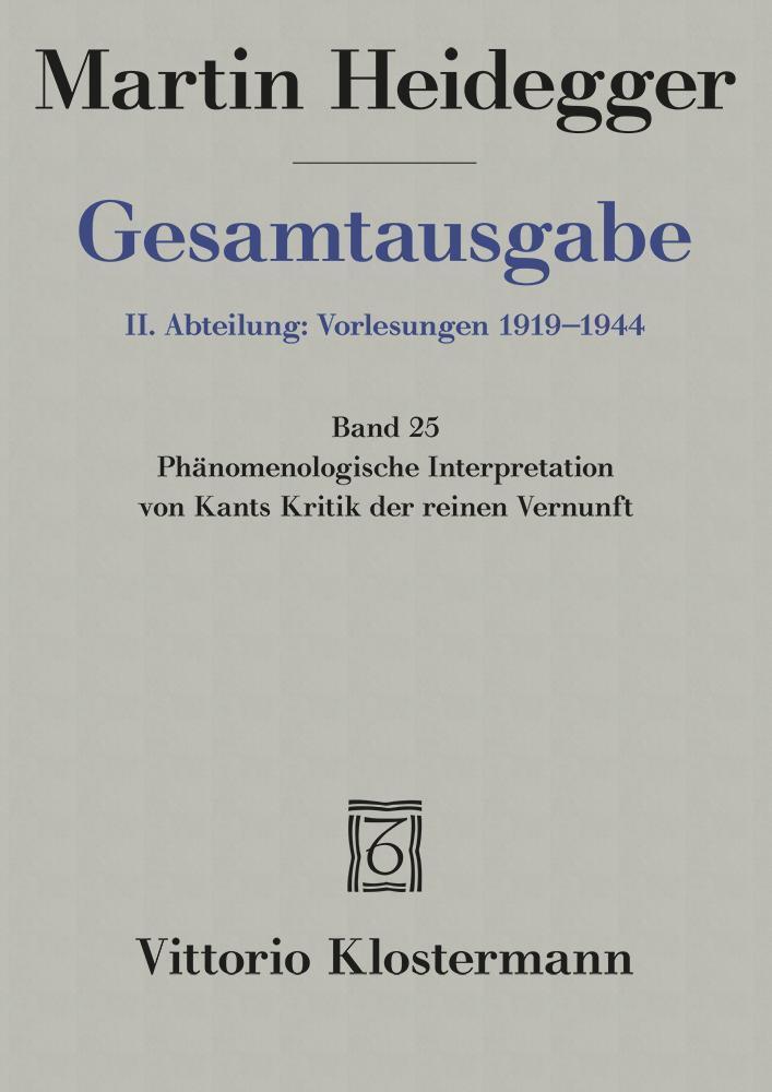 Cover: 9783465028192 | Gesamtausgabe Abt. 2 Vorlesungen Bd. 25. Phänomenologische...