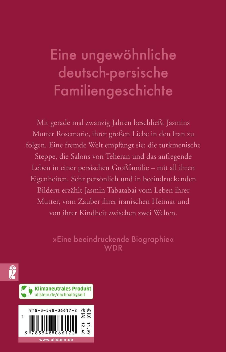 Rückseite: 9783548066172 | Rosenjahre | Jasmin Tabatabai | Taschenbuch | 288 S. | Deutsch | 2022